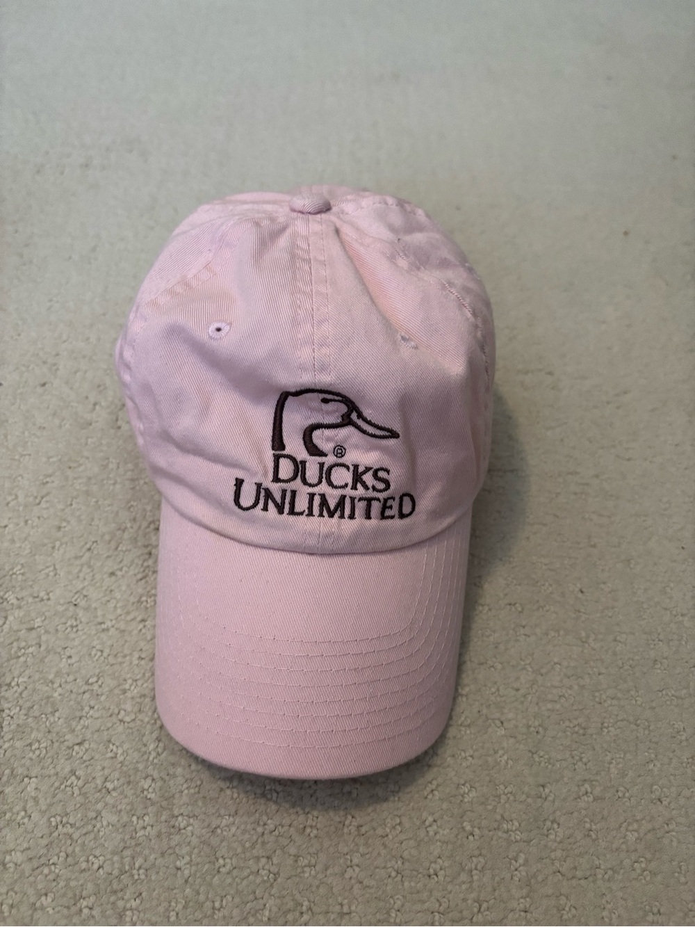Ducks Unlimited Logo Pink Baseball Cap Adult Women’s Adjustable